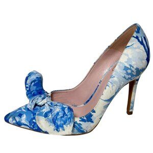Ted Baker London French Floral Ryanah Bow Pointed Toe Pumps Women Sz 7